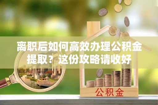 绥棱离职后如何高效办理公积金提取？这份攻略请收好