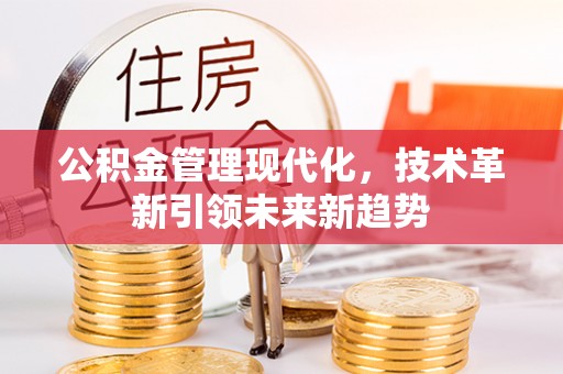 绥棱公积金管理现代化，技术革新引领未来新趋势