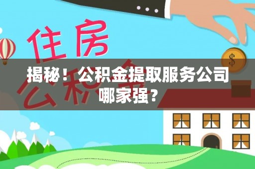 绥棱揭秘！公积金提取服务公司哪家强？