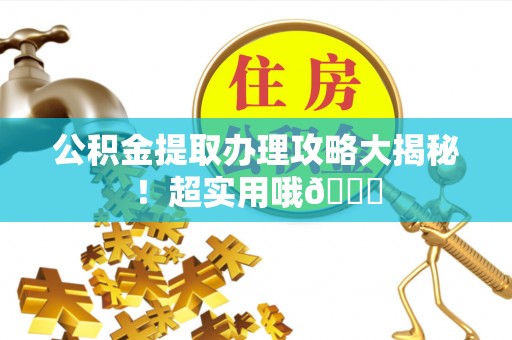绥棱公积金提取办理攻略大揭秘！超实用哦😉