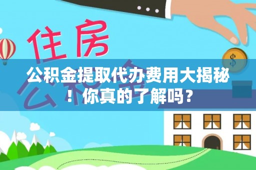 绥棱公积金提取代办费用大揭秘！你真的了解吗？