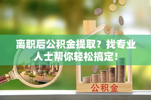 绥棱离职后公积金提取？找专业人士帮你轻松搞定！